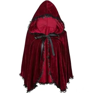 Pipihome Rotkäppchen Kostüm für Damen, Faschingskostüme Damen Umhang mit Rotkäppchen, Karneval Kostüm Damen Erwachsene, Prinzessin Kostüm Red Riding Hood Outfits für Karneval Party Cosplay