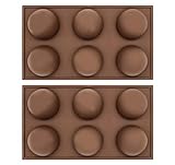 HJQL Juego De 2 Moldes De Silicona De 6 Cavidades De Media Esfera