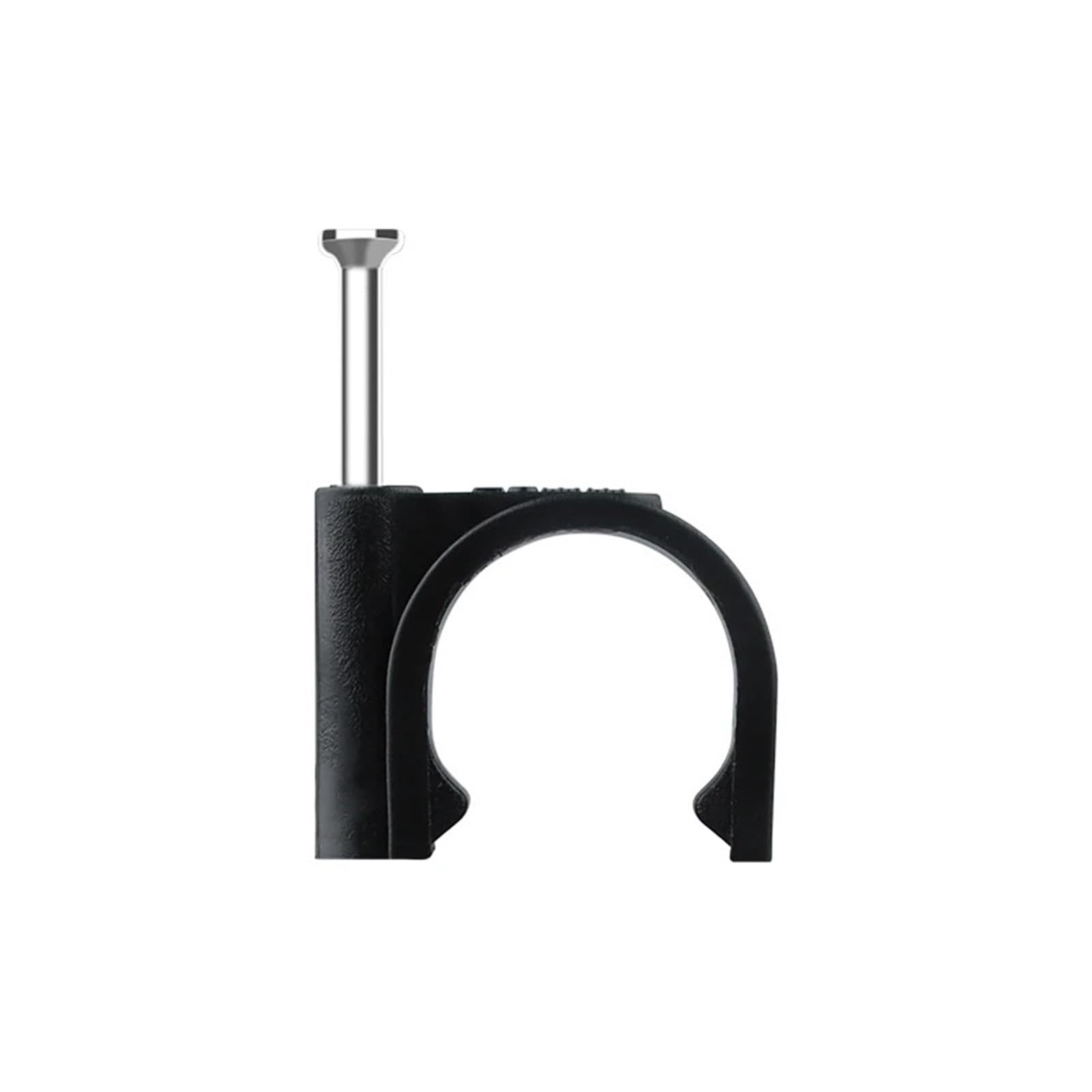 200pcs Round Plastic Cable Clips with Nail, Wire Holder Wall Organizer
