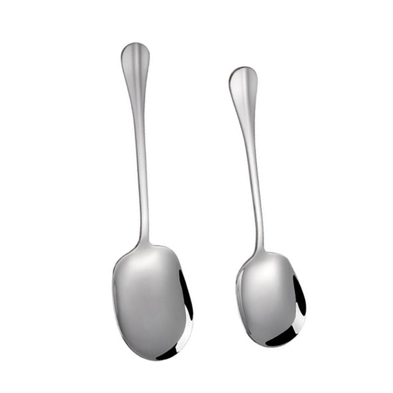 FUNOMOCYA 2pcs Serving Spoon Public Cutlery Vintage Spoons Ladle Spoon Self- Service Scoops Cocktail Stir Spoons Espresso Spoons Dishing Spoons Metalporridge Spoon Stainless Steel Silver