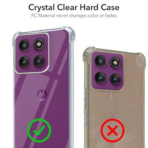 Image of Jkobi Shockproof Crystal-Clear Back Cover for Motorola Moto Edge 60 Pro (Anti Yellow Case | Drop & Camera Protection | Hard Polycarbonate)