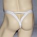 WenMei Mens Fashion Sexy Hollow Out Double Low Brief Thong G-String Bikinis Underwear (White(G-String))