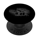 USA Flagge Schlagzeuger Musik Hobby Drummer Schlagzeug PopSockets mit austauschbarem PopGrip