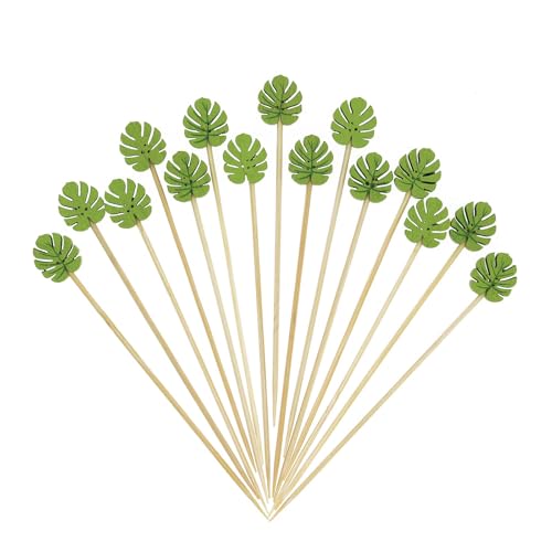 LQTSLFM 100 Pièces Cure Dent Decoratif Aperitif, Pique Cocktail Été en Bois, Brochettes Cocktail Cure, Été Cure Dent Decoratif pour Fruits, Gâteaux,...