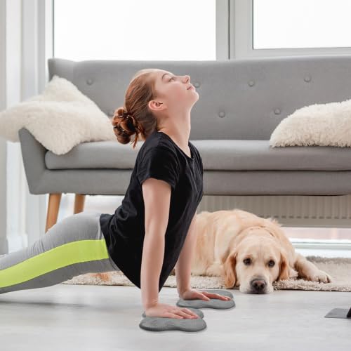 Image of Yoga Knee Pads 2 Pack, Foam Kneeling Cushions - Non-Slip Pilates Knee Pad Cushion & Wrist Support - Portable Workout Knee Pads for Meditation, Kneeling, Balance, Floor, Pilates,Yoga