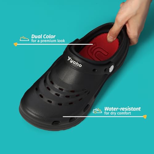 Image of YOHO High Heel Clogs for Women | Waterproof Monsoon Footwear & Rainy Sandals | Lightweight Cushioned Chappal