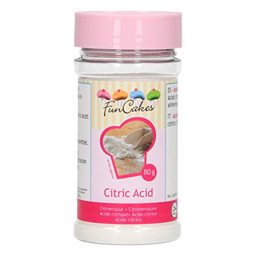 FunCakes Ácido Cítrico FunCakes: Conservante Natural de Alimentos. 80 g