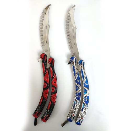Peine Curvado Dragon Rojo Metal Ligero 2 Unidades miniatura 1