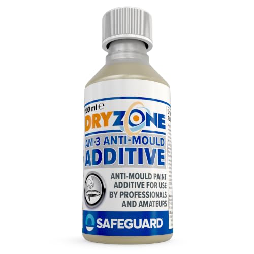 Dryzone Anti-Mould Paint Additive 100ml Concentrate - Makes Up to 5L of Emulsion Vinyl Silk & Matt Paint Mould Resistant - Prevents Black Mould Growth for Up to 5 Years