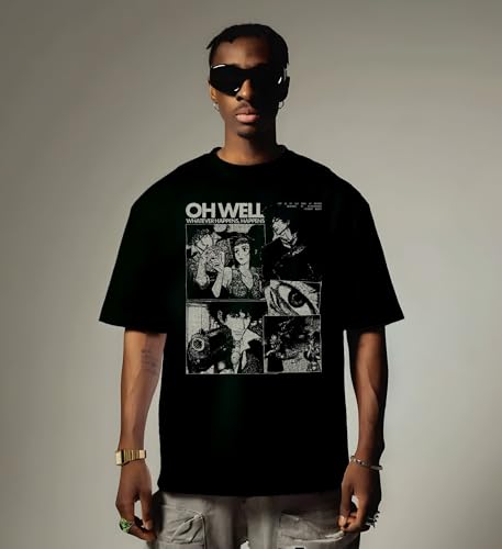 Cowboy Anime Bebop Graphic Tee, Unisex Vintage Y2K Oversized Graphic T-Shirt, Streetwear Grunge Style, Retro Aesthetic Design2