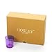 Hosley Set of 12 Purple Glass Votive Candle, Tea Light Holders. Ideal for Weddings, Parties, Spa & Aromatherapy. Great Value. Use Tealights O4
