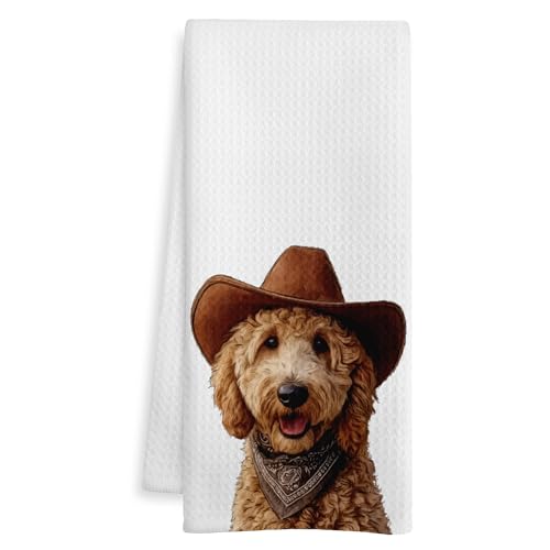 WOTYPU Goldendoodle Gifts Kitchen Towels, Goldendoodle Decor Dish Tea Towel
