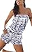 Women's Short Jumpsuit Beachwear Off Shoulder Body Suit,Blue,Medium