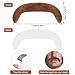 6 Pcs 60s 70s Fake Mustache, Self Adhesive Fake Brown Handlebar Mustache Black Mustache, Funny Fake Beards False Facial Hair Detective Costume for Halloween Christmas Festival Party Cosplay