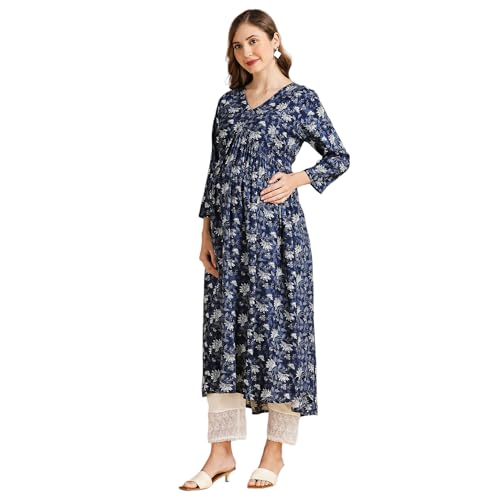 Image of MomToBe Women's Rayon Relaxed Fit Maternity Maternity Wear