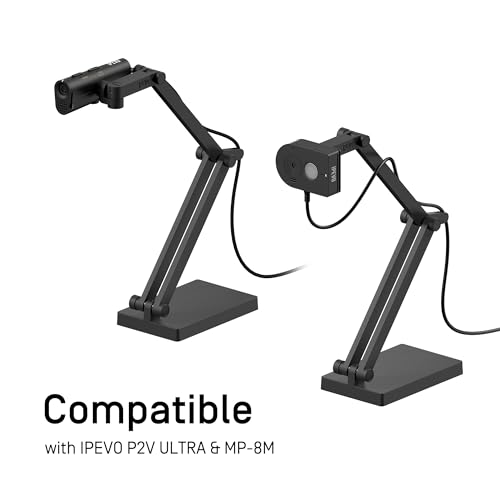 IPEVO Camera Stand with Magnetic Design for P2V Ultra and MP-8M Cameras Doubles as a Document Camera with The Multi-Jointed Stand, for presentations, Online Teaching, Recording, and Remote Monitoring - Image 3