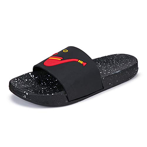 Image of BERSACHE Men Black Casual SlipperFlipflop