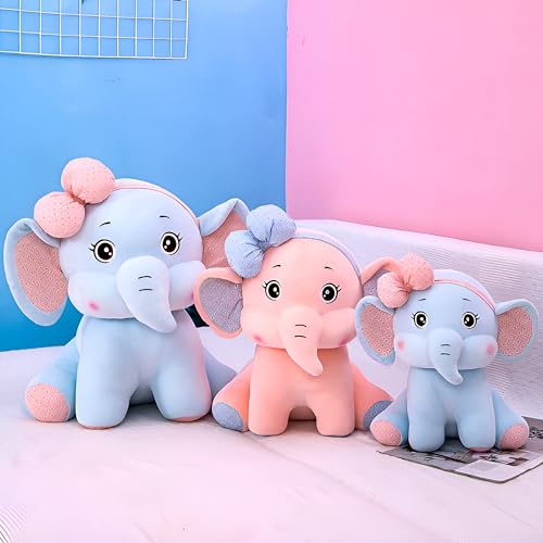 Image of Storescent Soft Toys for Kids - Stuffed Animal Plush Soft Toy for Boys & Girls | Plushie Toy Light Blue Elephant