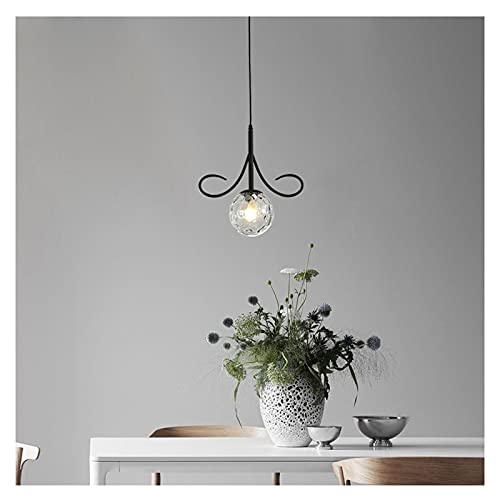 Lustre LED post-moderne noir à tête unique haute finition