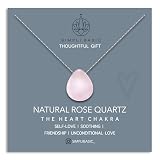 SIMPL&Iacute; BASIC Silver Teardrop Rose Quartz Pendant...