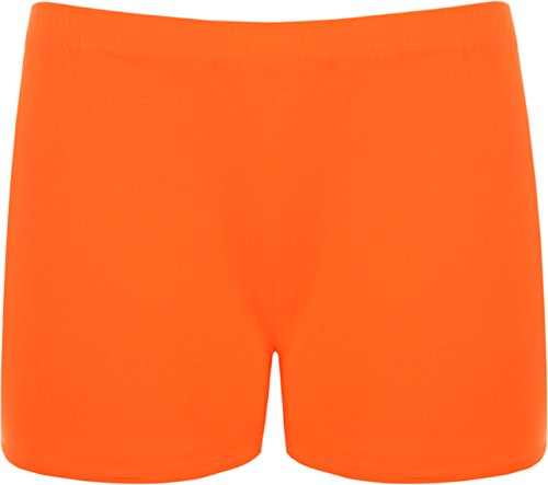 Image of WearAll New Ladies Stretch Shorts Womens Hot Pants Orange 12/14