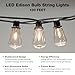 EXCELLO GLOBAL PRODUCTS Premium String Light Pole 4 Pack with 100' of LED Edison Bulb String Lights (Deck Mount)