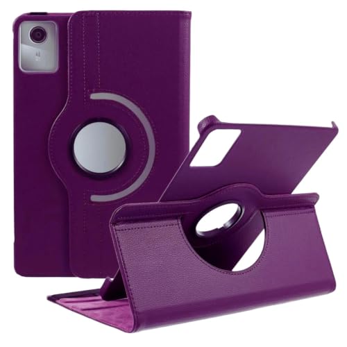 Image of M Cart Lenovo Tab M11 (11 inch) Rotate Cover | Leather Finish | 360 Degree Rotate Back Cover | Shockproof Back Cover Case for Lenovo Tab M11- (Purple)
