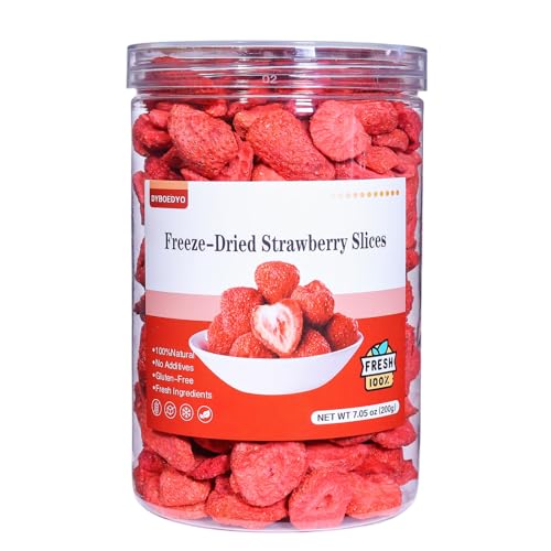 Freeze Dried Strawberries Slices for Yogurt, Smoothies, and Baking |