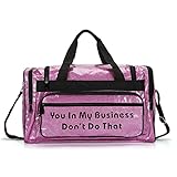 Luggage Bag Reinforced Portable Glitter African Sports Tote Duffle Bag Travel Bags Luggage Women (Purple)