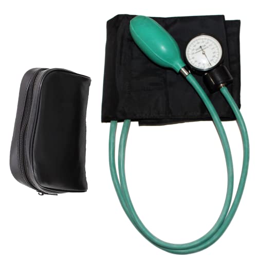 Image of Fidelis Healthcare Combo of Black Edition Dual Head Stethoscope and Aneroid BP Machine For Doctors & Medical Students
