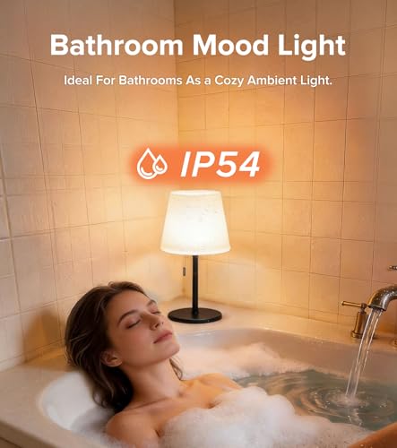 keysays Shower Lamp 5400mAh Cordless Rechargeable Table Lamp for Bathroom - image 2