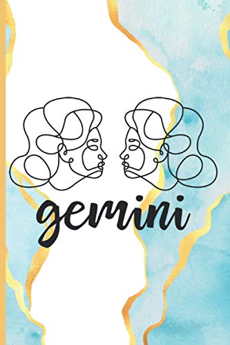 Gemini Notebook: Zodiac Sign Notebook (Journal), 120 Lined Pages, 6x9