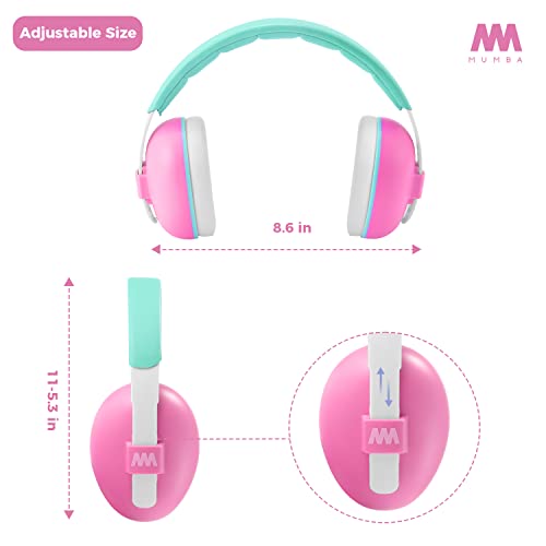 Image of mumba Baby Ear Protection Noise Cancelling Headphones for Babies and Toddlers Baby Earmuffs - Ages 3-24+ Months