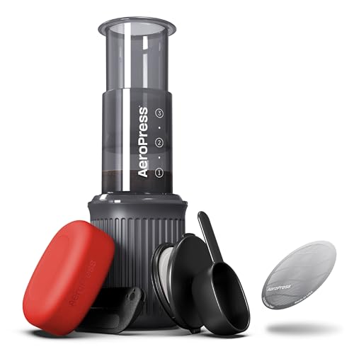 Aeropress Go Travel Coffee Maker & Stainless Steel Filter Bundle