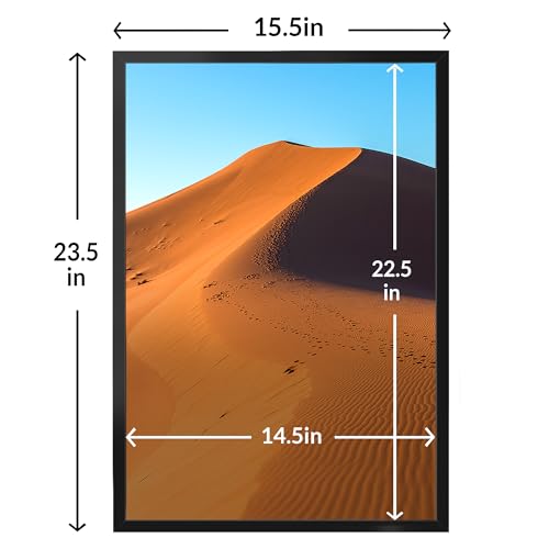 LaVie Home 15x23 Picture Frame for Wall Display, 15x23 Black Picture Frame with HD Plexiglas, 15 x 23 Photo Frame 1 Pack, Display Frame for Vertical or Horizontal, Classic Collection