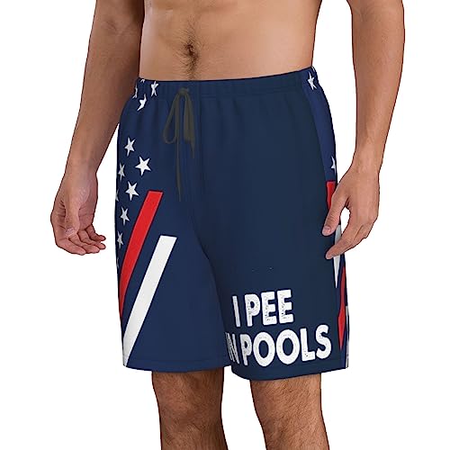 Funny Gift I Pee in Pool Men's Hiking Shorts Stretch Quick Dry Outdoor Shorts for Men with Pocket for Fishing Casual4