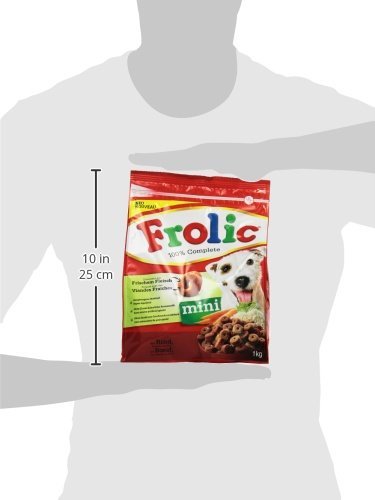 Frolic Hundefutter Trockenfutter für kleine Hunde mit Rind, Karotten und Getreide, 1 Beutel (1 x 1kg)