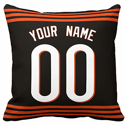 Image of ANTKING Cincinnati Throw Pillow with Custom Name and Number Personalized Gift for Men Women Boys