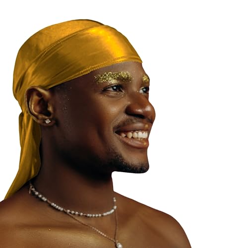DuragPro Silk Durag for Men and Women Silky Satin Do Rag (Gold)