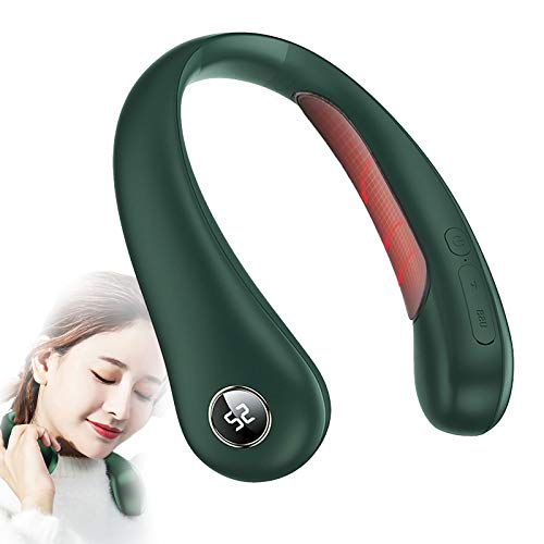 3-In-1-Handwärmer Mit Hängendem Hals, Heizungs-Nackenschutz, 9600-Mah-Powerbank, Tragbar, 3-Fach Einstellbare Temperatur, LED-Digitalanzeige, Grün