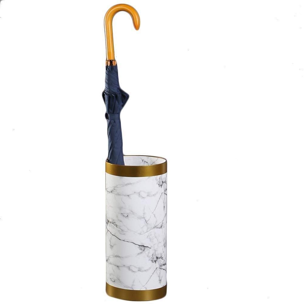 Seau de rangement créatif et porte-parapluie de bureau en marbre blanc