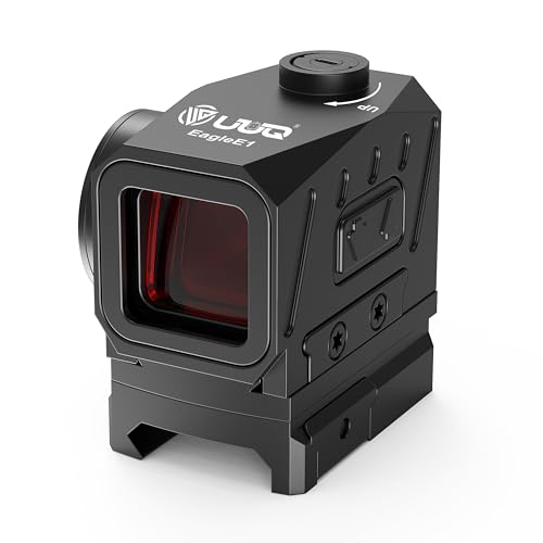 UUQ EagleE1 Enclosed 2Moa Red Dot Sight for RMR/VT/MOS, Motion Awake Long W/E Travel Range Reflex Optics,11 Brightness,with Picatinny Base
