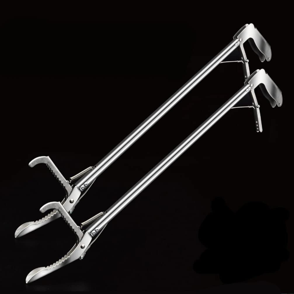 ifundom Schlangenfänger Schlangenzange: 100cm Reptilien Greifzange Robuste Reptilien Grabber Catcher Tool mit Schloss mit Breitem Zickzack-Backen Rutschfester Griff