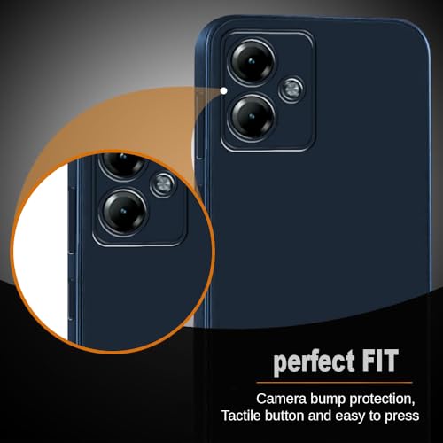 Image of Back Cover for Motorola Moto G54 5G /G54 Power 5G /G64 5G | Full Camera Protection | Premium Liquid Silicon Case | Flexible Bumper Case for Motorola Moto G54 5G /G54 Power 5G /G64 5G (Dark Blue)