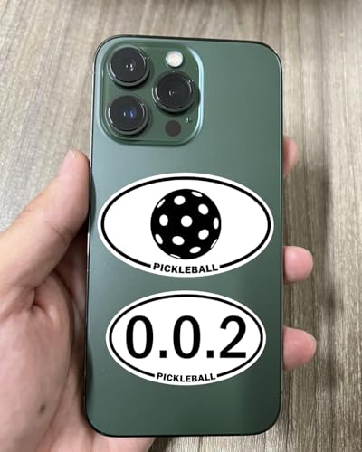 Image of (Pack of 3) Pickleball Vinyl Stickers 002 Paddle Pickleball Bumper Sticker Suitable for Car Laptop Window 3 Inches