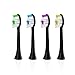 Acteh Toothbrush Heads for Sonic Edge, JetWave, JetUV and eBrush Toothbrush Models (Black)