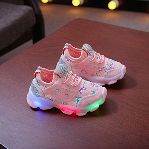 Girls' Sneakers 1-6 Years Children Kid Baby Girls LED Light Sneaker Butterfly Crystal Running Sport Shoes Sneakers2