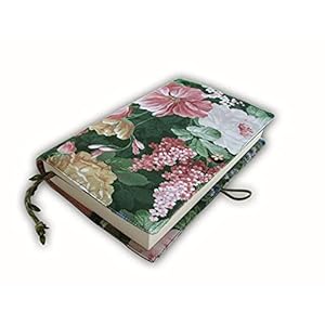 Book Sleeve Cover – Fabric Novel for Adult Books Cover for Paperback, Flower Spring Pattern, Washable Book Protector – Padded Case for Novel 5.5 x 8.2 x 1.6