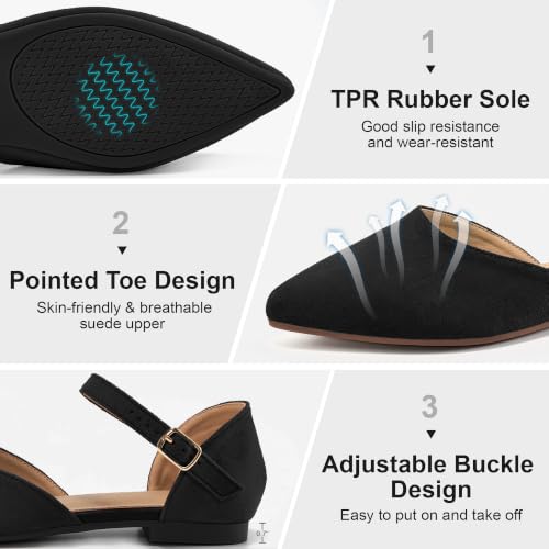 Image of Womens Flats Dressy: Comfortable Pointed Toe Ballet Flats