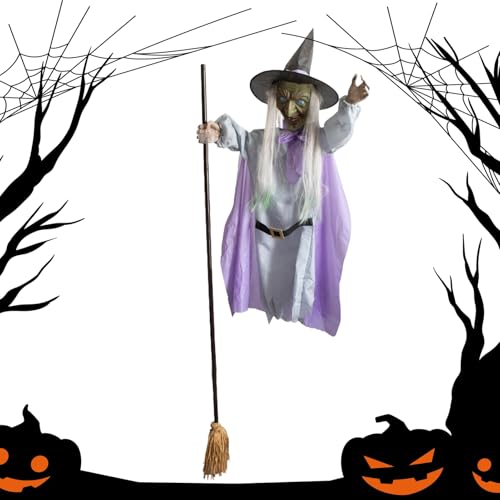 Sorcière Volante Anti Pluie Décoration Extérieure Halloween